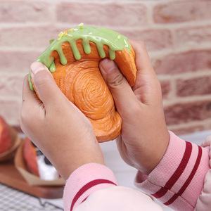 Realistic Annual <b>Ring</b> Croissant Squishy Slow Rising Scented PU Bread Toy Icing Drip Hand Squeeze Fidget Toy for Kids Adults - Product Image 3