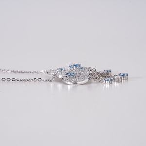 14K <b>Solid</b> <b>Gold</b> Lab Created Diamond <b>Pendant</b> Necklace for Women Fine Jewelry with Radiant Sparkle and Timeless Classic Design - Product Image 4