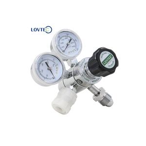 Válvula Reductora de Presión Lovtec, Regulador de Gas de Doble Etapa de Grado Laboratorio para Oxígeno con Manómetro para Primeros Auxilios y Transferencia - Product Image 1