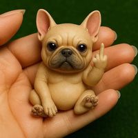 Patung Hewan Jari Tengah Mini yang Lucu, Patung Hewan Jari Tengah dari Resin untuk Dekorasi Meja Kantor dan Mobil, Hadiah Humor Lucu