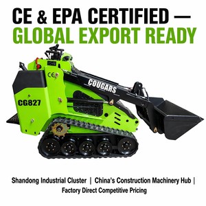 Mini-chargeuse sur chenilles diesel COUGARS CG827 25HP Kubota D1105 CE EPA avec débroussailleuse pour l'élimination des arbustes et des <span class=keywords><strong>ronces</strong></span> - Product Image 1