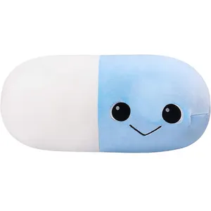 1680 CPC Standard Long Plush Toy Pill Pillow Stuffed Capsule Chill Out Tablet Cushion Weighted Plushy Gift Vacuum Packed Pillow