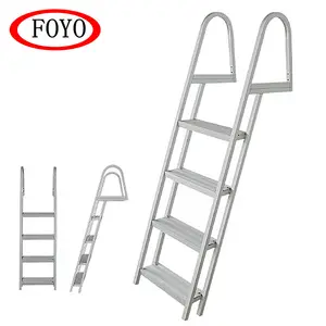 Foyo Tangga Pabrik Knock Down Marine Tangga Lebar Langkah Kolam Renang 5 Steps Tangga Aluminium Boat Ladder