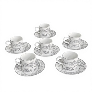 Ensemble de 12 tasses à expresso italiennes à motif de tigre créatif, tasses à thé de restaurant, 70 ml, bouche ronde - Product Image 1