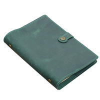 Carnet en cuir de vachette pleine fleur, classeur A5 à anneaux, livre artisanal en cuir de vachette, agenda vintage en cuir de vachette