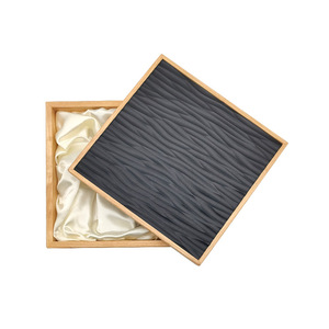 กล่องเก็บของไม้เนื้อแข็ง 206x206x66 มม. กล่องสี่เหลี่ยมมีฝาปิดสำหรับจัดเก็บเครื่องประดับบนโต๊ะทำงาน ผลิตตามสั่ง ความจุ 1-3 ลิตร - Product Image 2