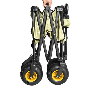 Chariot de plage gonflable pliable à roues, portable, pour pique-nique, camping, livraison, chariot de camping-car - Product Image 3