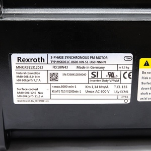 รับประกันคุณภาพ มอเตอร์แรงบิดสูงแท้รุ่น MSK061C-0600-NN-S1-UG0-NNNN สำหรับเครื่องจักร - Product Image 6