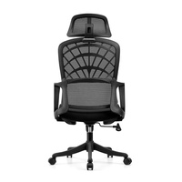 Chaise ergonomique en maille avec soutien lombaire, accoudoirs pivotants réglables et appui-tête – Confortable pour une utilisation prolongée au bureau ou à la maison