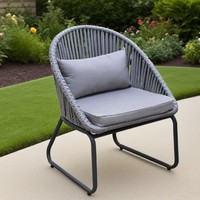 Combinaison de chaise de loisirs de villa de jardin en plein air imperméable et protégée contre le soleil pour une utilisation en villa ensemble de chaises de table à manger en plein air
