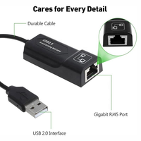 Adaptador de Red USB2.0 10/100Mbps, USB a RJ45 LAN Ethernet, Tarjeta de Red para PC con Windows, Portátil, Externo, en Stock