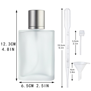 Flacon de parfum en verre de luxe 30ml 50ml 100ml avec pulvérisateur à pompe, design mat givré, impression sérigraphique, anti-fuite - Product Image 2