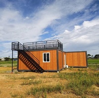 Maisons conteneurs préfabriquées en acier style bois, démontables, modernes, en kit, faciles à assembler pour le camping sur site