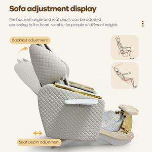 Sillón de Pedicura Eléctrico Profesional para Salón de Belleza y Spa, Masaje Corporal Completo, Reclinable, sin Tuberías, con Drenaje Automático - Product Image 3