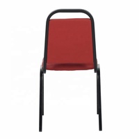 Chaises d'hôtel modernes en tube de fer noir, durables, avec coussin en tissu, pour salon, mariages, hôpitaux, ateliers – Vente directe usine, forme trapézoïdale