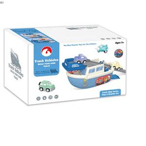 Barcos pista coche juguete niños multifuncional plástico Deformable Musical dibujos animados barco tirar hacia atrás pista Coche - Product Image 6