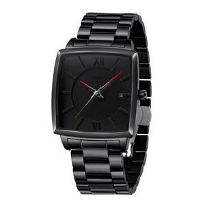 Drioshipping 2601 Men's Luxury Antiqued Business Quartz Watch Waterproof Square Stainless Steel Strap Luminous Wristwatches - Product Image 3