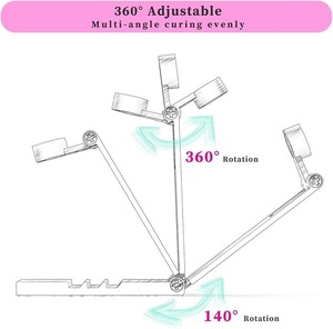 Soporte Plegable para Lámpara de Uñas UV, Soporte para Lámpara de Uñas con Rotación de 360 Grados Rotación ajustable, compatible con todos los Flash Cure - Product Image 4