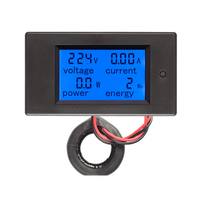 PZEM-061 100A AC80-260V Monitor Daya Digital Layar LCD Besar 0~10kW Daya Aktif 0~9999kWh Pengukur Energi