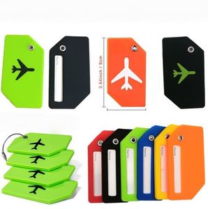 Étiquette de bagage promotionnelle en plastique rigide avec boucle métallique, motif avion, pour cadeaux d'aéroport et compagnies aériennes - Product Image 3