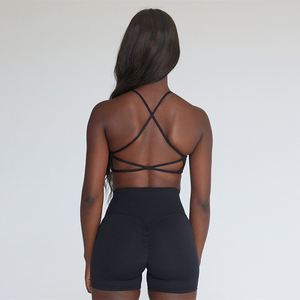 Baju Olahraga Wanita 2 Potong, Bra Olahraga High Waist dan Celana Yoga, Tanpa Punggung, untuk Fitness dan Workout - Product Image 6