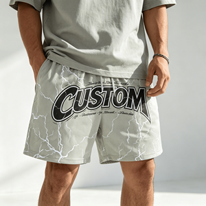 Summer Breathable Double <b>Layer</b> Sublimation 100% Polyester Jogger Gym Blank Men's Basketball Custom Mesh Shorts for Men - Product Image 1