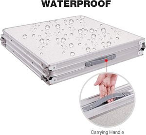 4ft Aluminium Klaptafel Lichtgewicht Verstelbare Hoogte Indoor Outdoor Camping Picknicktafel Met Draagbaar Handvat - Product Image 6