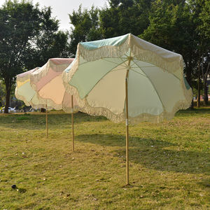 Parasol de <span class=keywords><strong>plage</strong></span> bohème premium à franges - Bloc de couleurs macaron personnalisable avec logo pour équipements hôteliers de marque - Product Image 3
