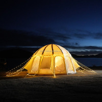 Tente de camping gonflable portable de luxe en tissu Oxford imperméable quatre saisons, ouverture automatique rapide, une chambre, un salon