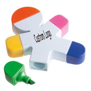 Ensemble de surligneurs personnalisés - 5 couleurs, stylos de forme amusante, lot de surligneurs en forme de petit homme, cadeaux promotionnels, marqueurs avec logo - Product Image 1