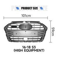 Grille avant de haute qualité pour Audi A3 2016-2018, grille nid d'abeille pour Audi A3 8v 2016-2018