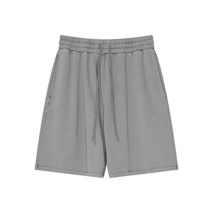 Wholesale Plain Streetwear Drawstring Blank <b>Men's</b> Heavy Thick French Terry Cotton Jogger <b>Shorts</b> Cotton Fleece Sweat <b>Shorts</b> - Product Image 1