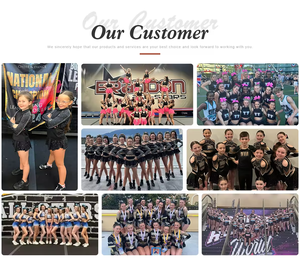 Uniformes de Porristas Personalizados al por Mayor - Trajes de Porristas con Pedrería Brillante y Logotipo Gratuito para Competencia/Actuación de Equipo - Product Image 2