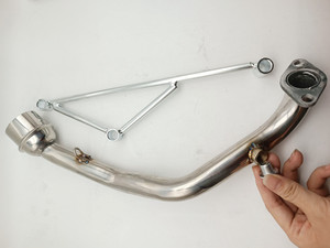 Адаптер для выхлопных газов для мотоцикла GY6 из нержавеющей стали для пробки средней секции для yamaha bws 125 150 zuma125 cygnus x smax - Product Image 6