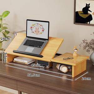 <span class=keywords><strong>Support</strong></span> de moniteur d'ordinateur portable réglable en angle en MDF rotatif pour <span class=keywords><strong>bureau</strong></span> d'ordinateur portable - Product Image 1