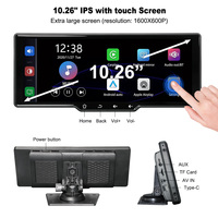 2024 nouveau moniteur de voiture stéréo BT portable 10.26 pouces sans fil Apple Android Auto écran tactile Carplay
