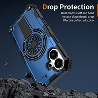 Étui de protection robuste antichoc en TPU avec support magnétique et chargement sans fil pour 17 ProMax
