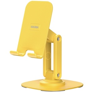 Kakusiga Foldable <b>Table</b> Smartphone Stand Yellow Adjustable <b>Phone</b> Holder for Desk Use - Product Image 1