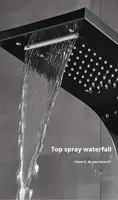 Ensemble de douche mural personnalisé en acier inoxydable à trou unique avec capteur sans contact, céramique intelligente et température constante