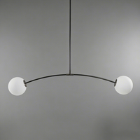 Lustre en cuivre de style américain rétro YH avec dôme en laiton et verre dépoli pour salle à manger, cuisine, plafond haut
