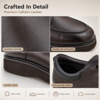 Chaussures Derby Homme Personnalisables en Cuir de Veau, Semelle Épaisse, Plateforme Robuste, Style Business Décontracté, Confort et Luxe RADOLFA