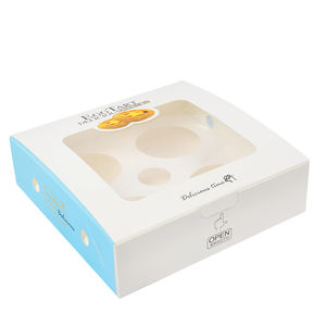 Boîte en carton pratique pour gâteaux en papier biodégradable, boîte d'emballage pour desserts, boîte à pâtisserie, emballage pour gâteaux en papier avec fenêtre - Product Image 6