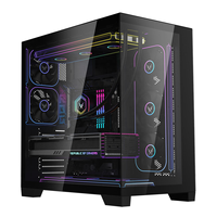 Boîtier d'ordinateur de jeu de bureau en alliage d'aluminium Ruix O11Vision-SE ATX Full Tower avec fenêtre latérale, alimentation et composants PC de haute qualité