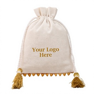 Premium Quality Cotton Drawstring Pouch <b>Bag</b> For Jewelry Packaging Custom Branding Wedding Potli <b>bags</b> <b>Small</b> Packaging Accessories - Product Image 5