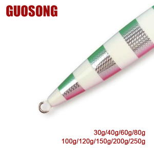 Leurre de pêche à la traîne lente 30g 40g 60g 80g 100g 120g 150g 200g 250g Plaque de fer lumineuse Plomb Eau salée Lac Poisson-chat Brochet Bateau - Product Image 5