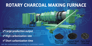 Horno de Carbonización Rotatorio de 10m, Acero al Carbono, Ahorro de Energía, Equipo de Producción Continua de Biocarbón, Motor con Rodamientos, Marca DANUBE - Product Image 1
