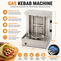 Machine à kebab professionnelle à gaz, de grande capacité, verticale, pour shawarma, doner, gyro, grill, rôtissoire, en acier inoxydable, équipement de restauration