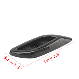 Autocollants de ventilation pour pare-chocs de voiture, aspect fibre de carbone, adhésifs en ABS, lot de six pour la décoration de la carrosserie - Product Image 3