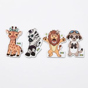 Aimants de réfrigérateur en papier personnalisables avec des animaux mignons, aimant de réfrigérateur personnalisé en dessin animé, décoration pour casier scolaire et tableau blanc - Product Image 2