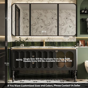 Mueble de Baño, Mueble de Baño Retro de Lujo con Lavabo Individual, Mueble de Baño con Espejo Antivaho Inteligente - Product Image 6